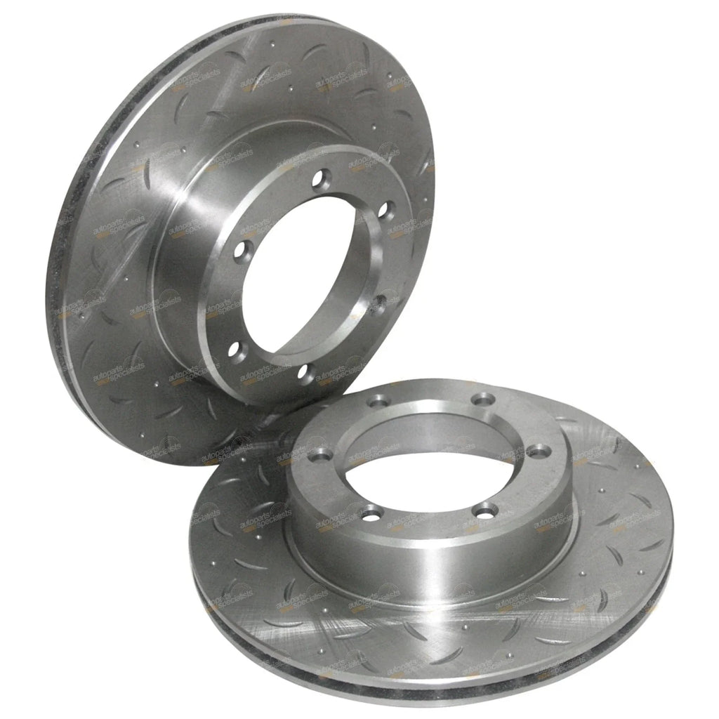 2 x Front Slotted Disc Brake Rotors for Hilux LN167 LN170 LN172 Ute (1997–2005)