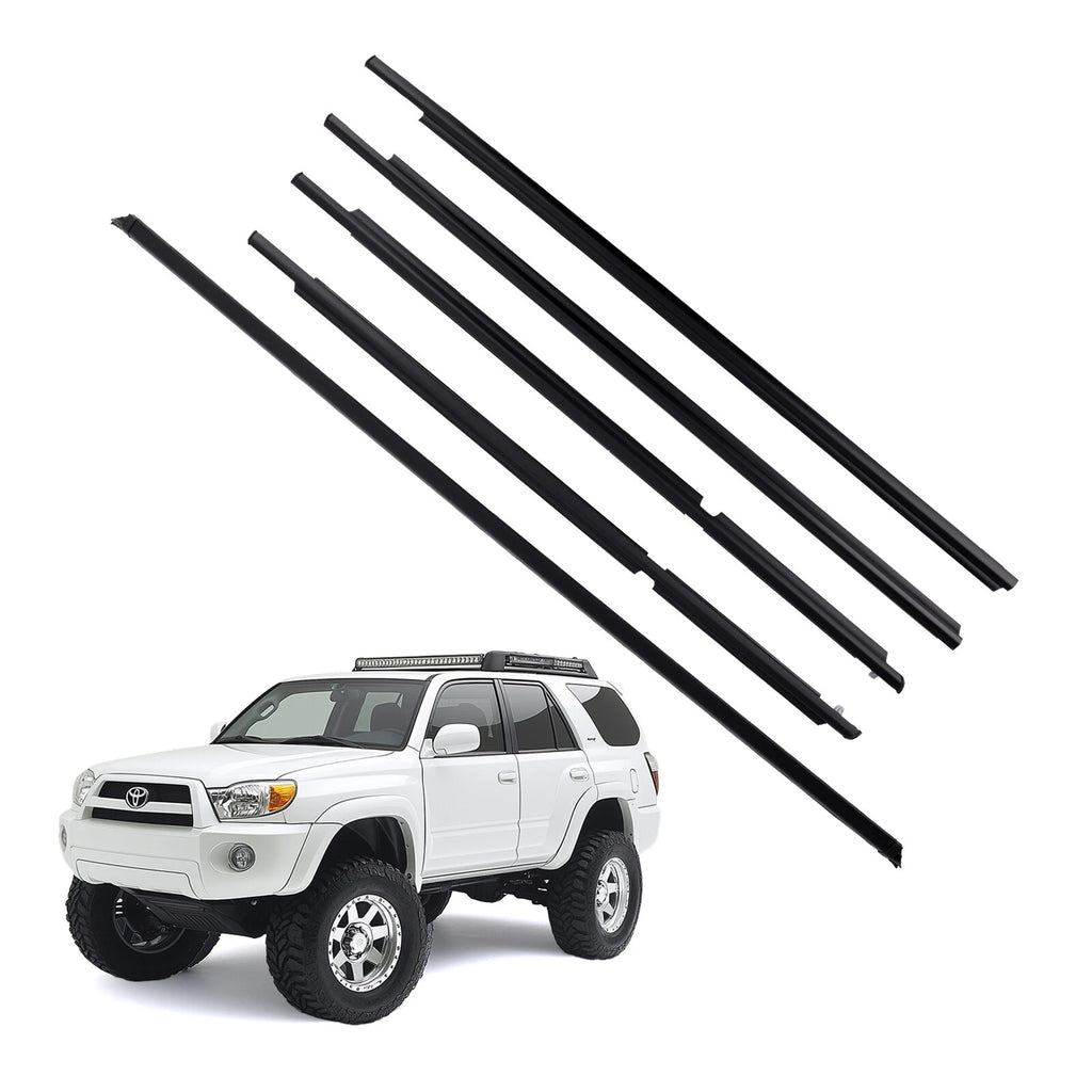 Set of 5 Outer Belt Molding Weatherstrip for Toyota 4Runner (2003–2009)