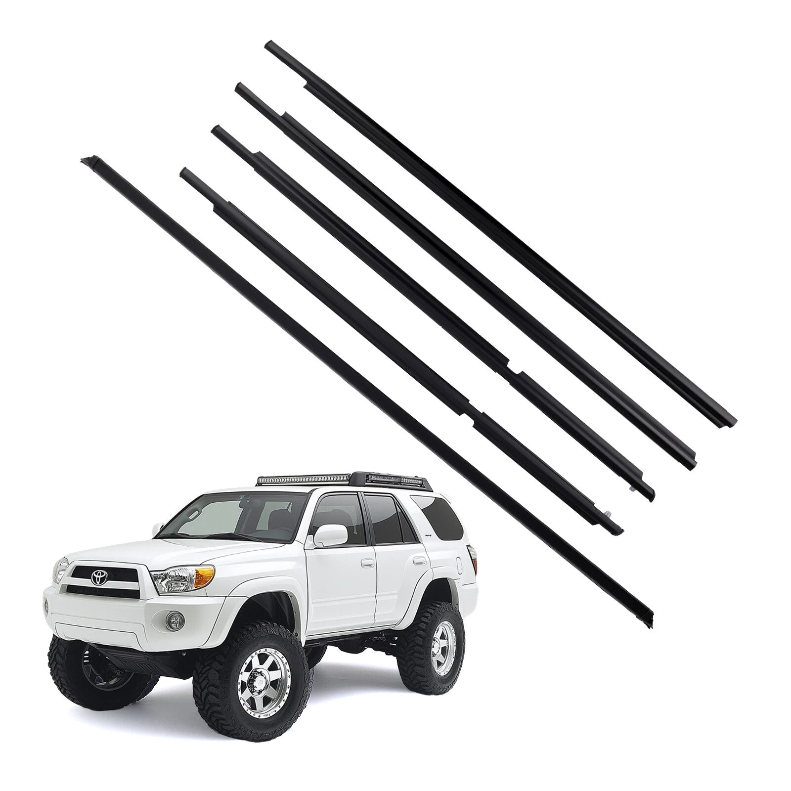 Set of 5 Outer Belt Molding Weatherstrip for Toyota 4Runner (2003–2009)