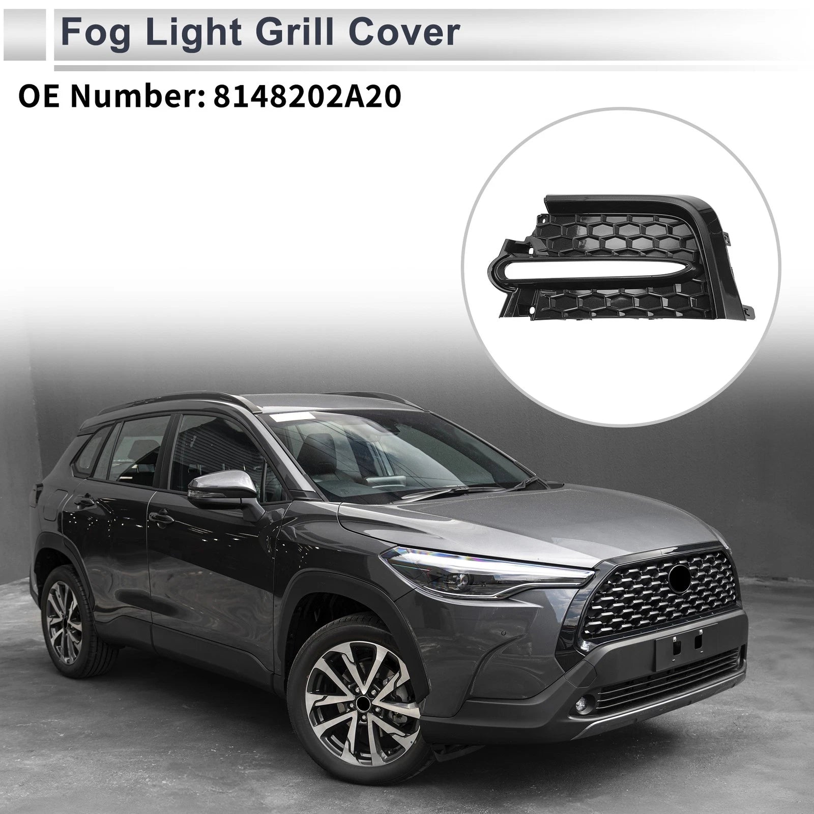 1 Pc Fog Light Grill for Toyota Corolla (2020–2022) No. 8148202A20