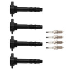 Set of 4 Ignition Coils & Spark Plugs for Mitsubishi Galant 2.4L (2004–2012)
