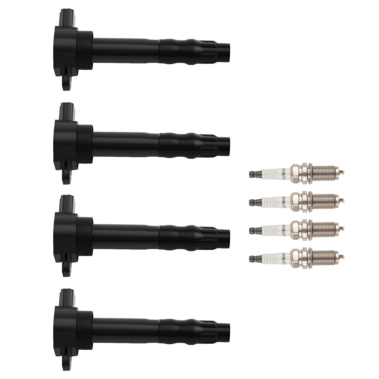 Set of 4 Ignition Coils & Spark Plugs for Mitsubishi Galant 2.4L (2004–2012)