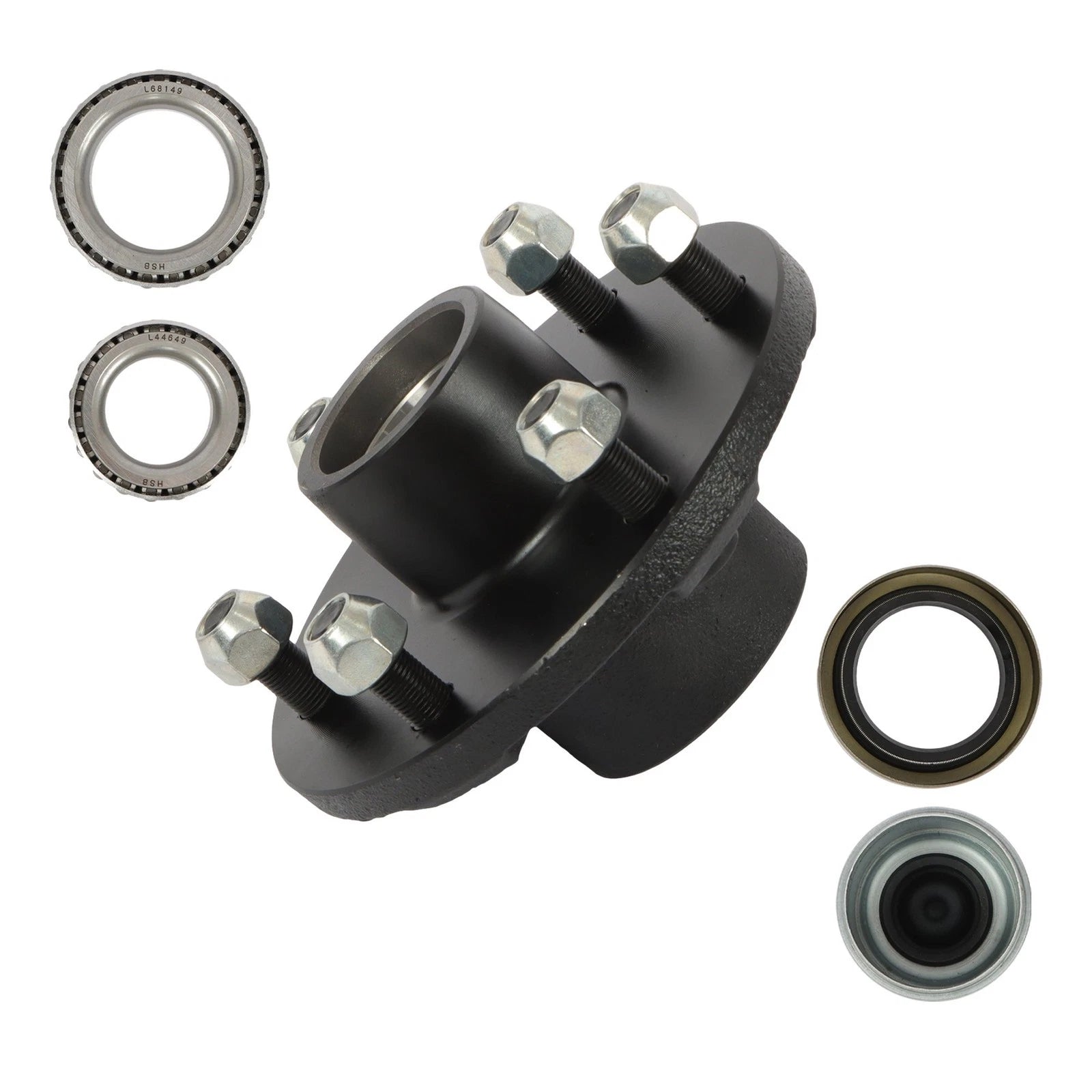 Set of 6 Trailer Wheel Hub Kits for 3" Axles