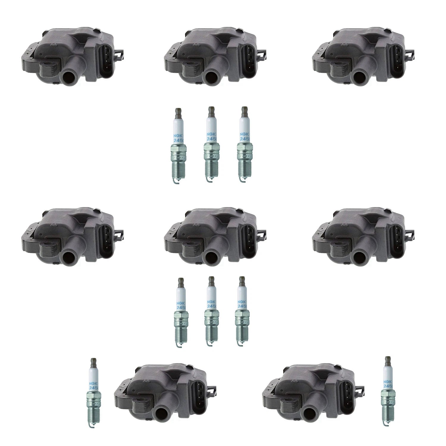 Set of 8 Ignition Coils & NGK Platinum Spark Plugs for Camaro Corvette