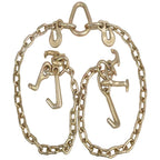 G70 V-Chain Bridle for Tow Chain with RTJ Cluster Hooks & Grab Hooks (3')