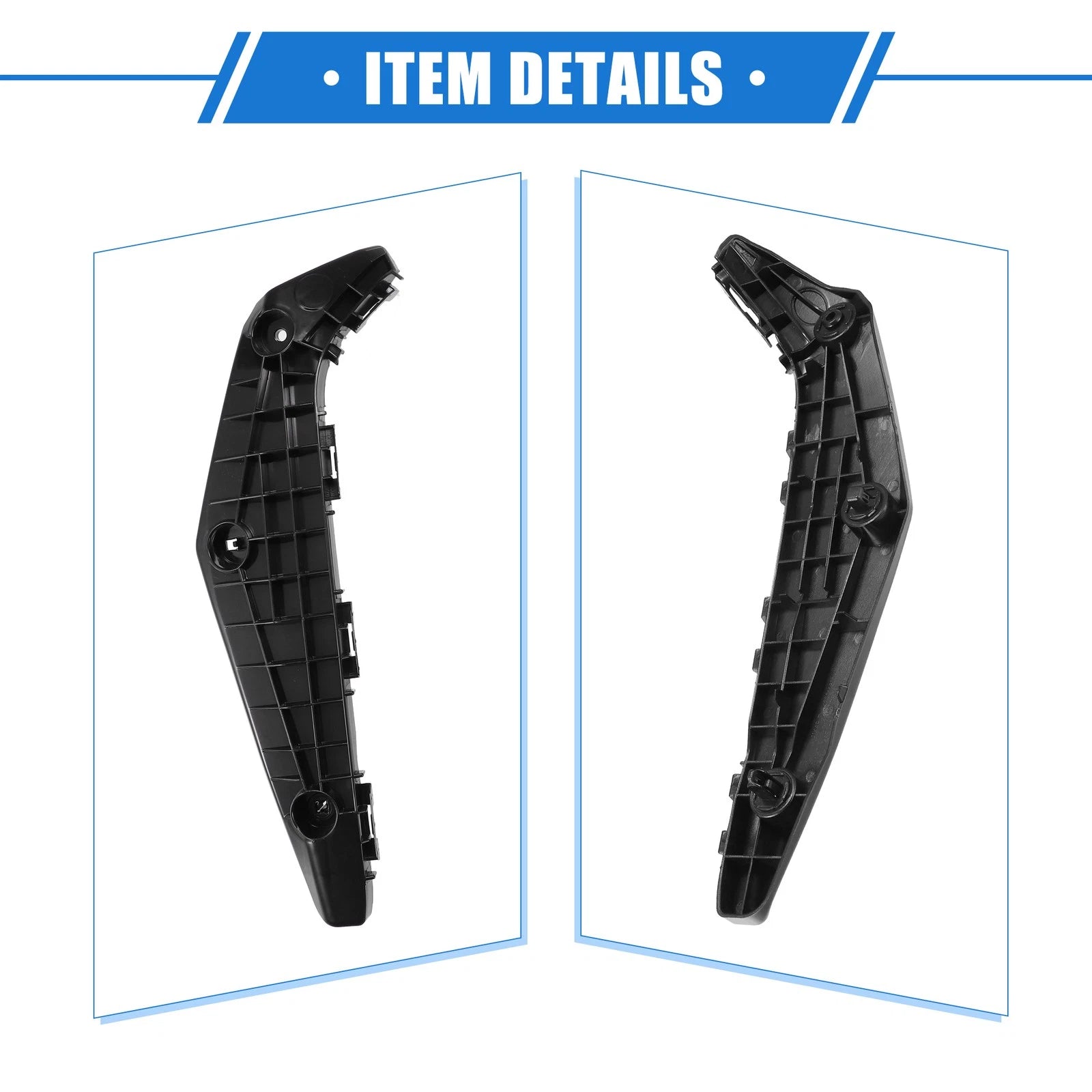 2X Front Bumper Brackets for Toyota Highlander (2014–2019) Black