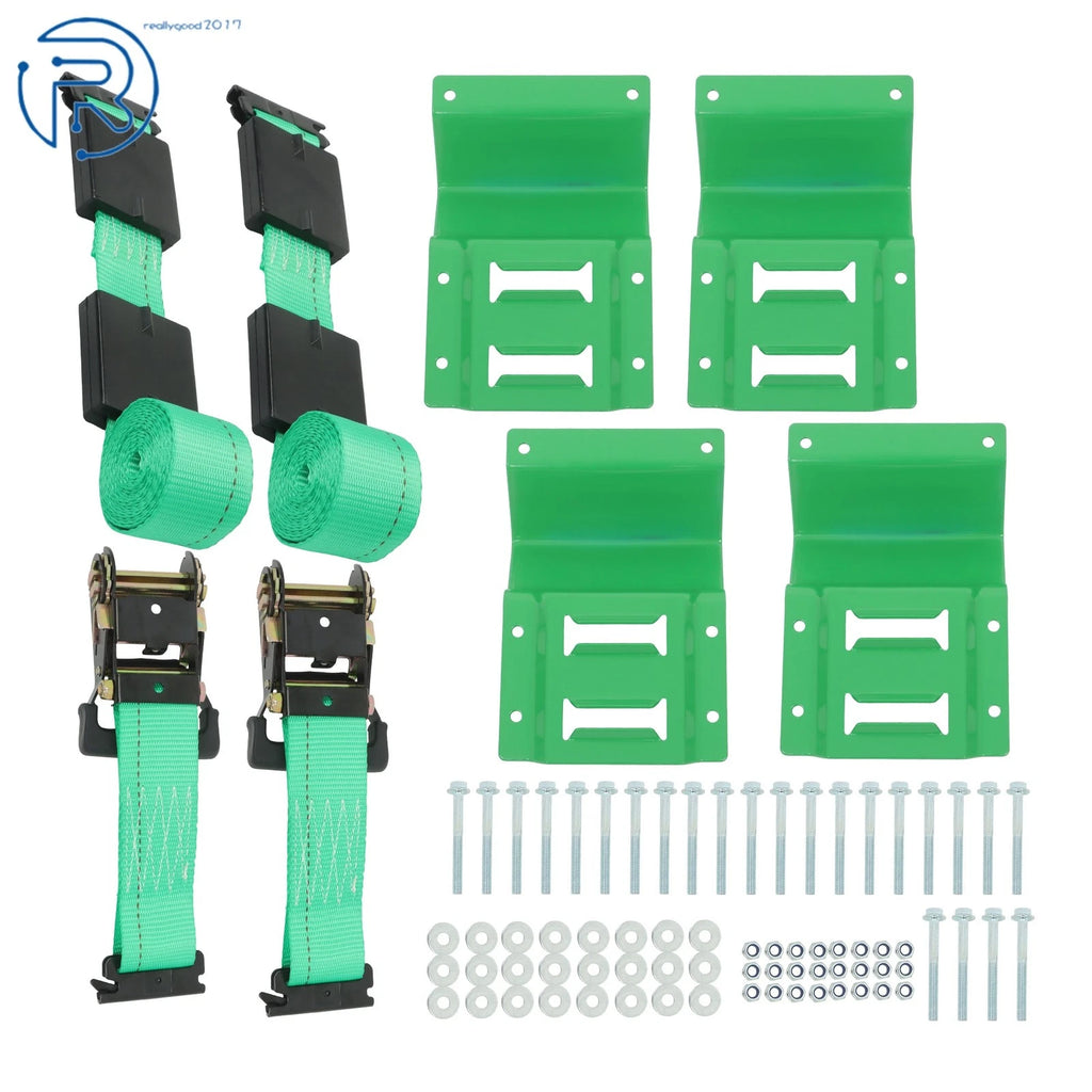 Wheel Chock Tie Down Kit for Green Car