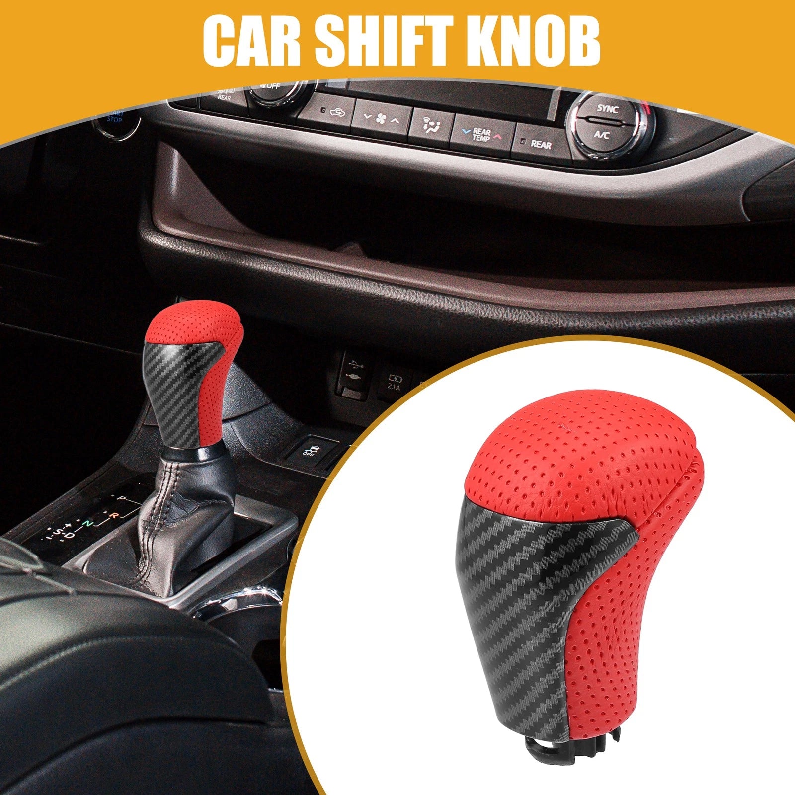 Gear Shift Knob for Toyota Tacoma (2016–2022) Red