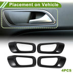 Set of 4 Interior Door Handle Bowl Cover Trim for Honda Civic (2022–2024)