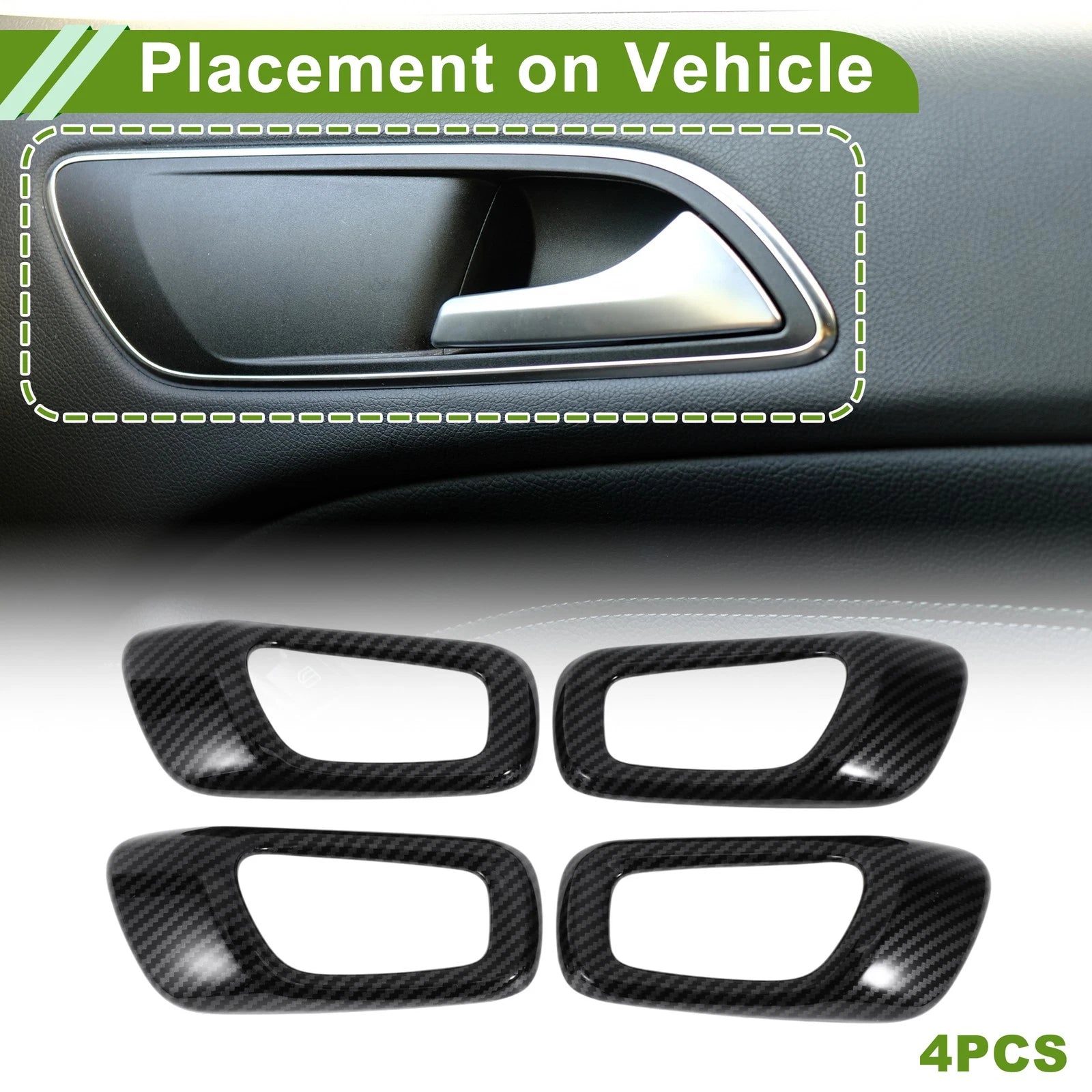 Set of 4 Interior Door Handle Bowl Cover Trim for Honda Civic (2022–2024)