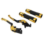 Folding Gold Brake Clutch Lever Grip Set for Yamaha FZ MT 07 09 (2014-2020)