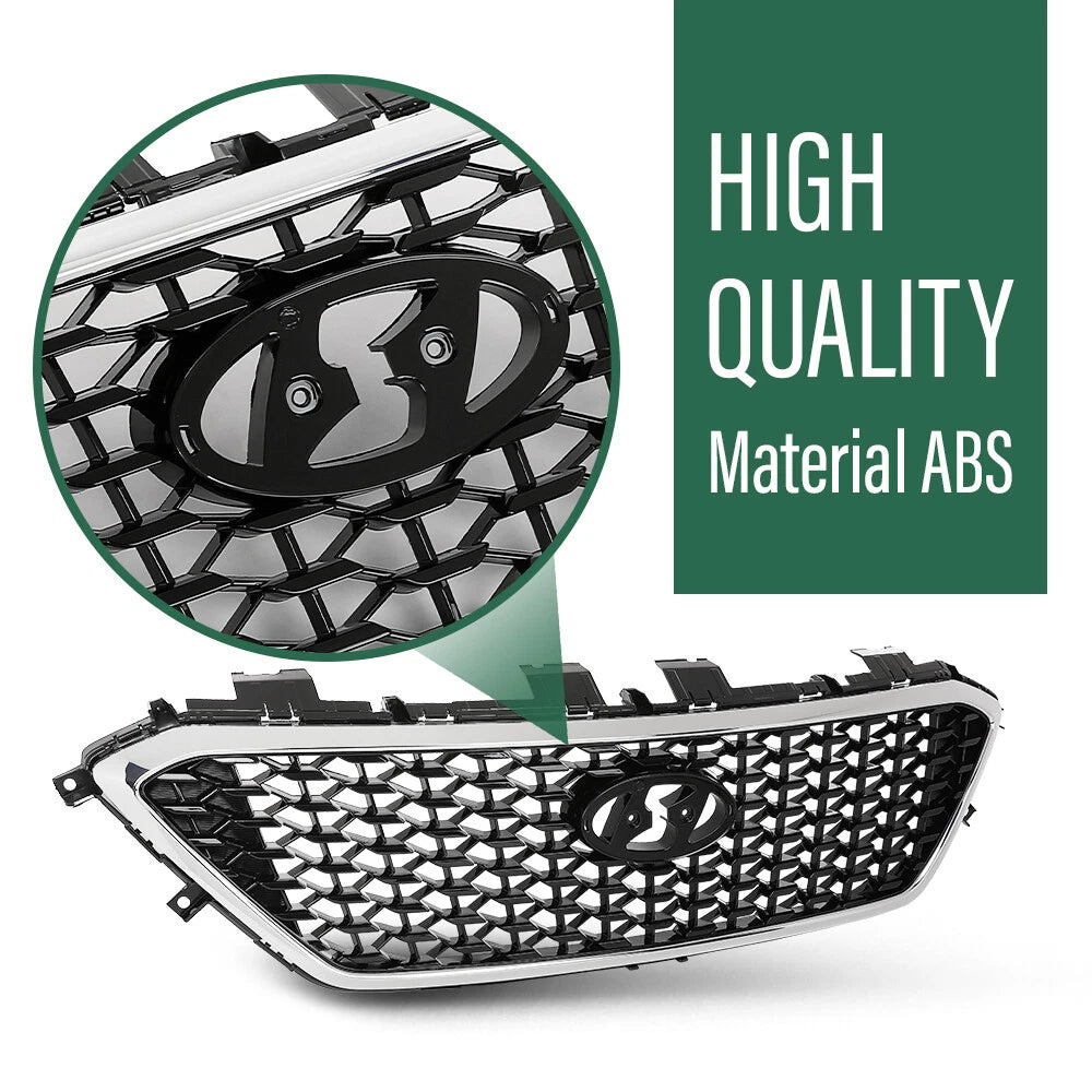 Front Bumper Upper Grille for Hyundai Sonata (2015–2017)