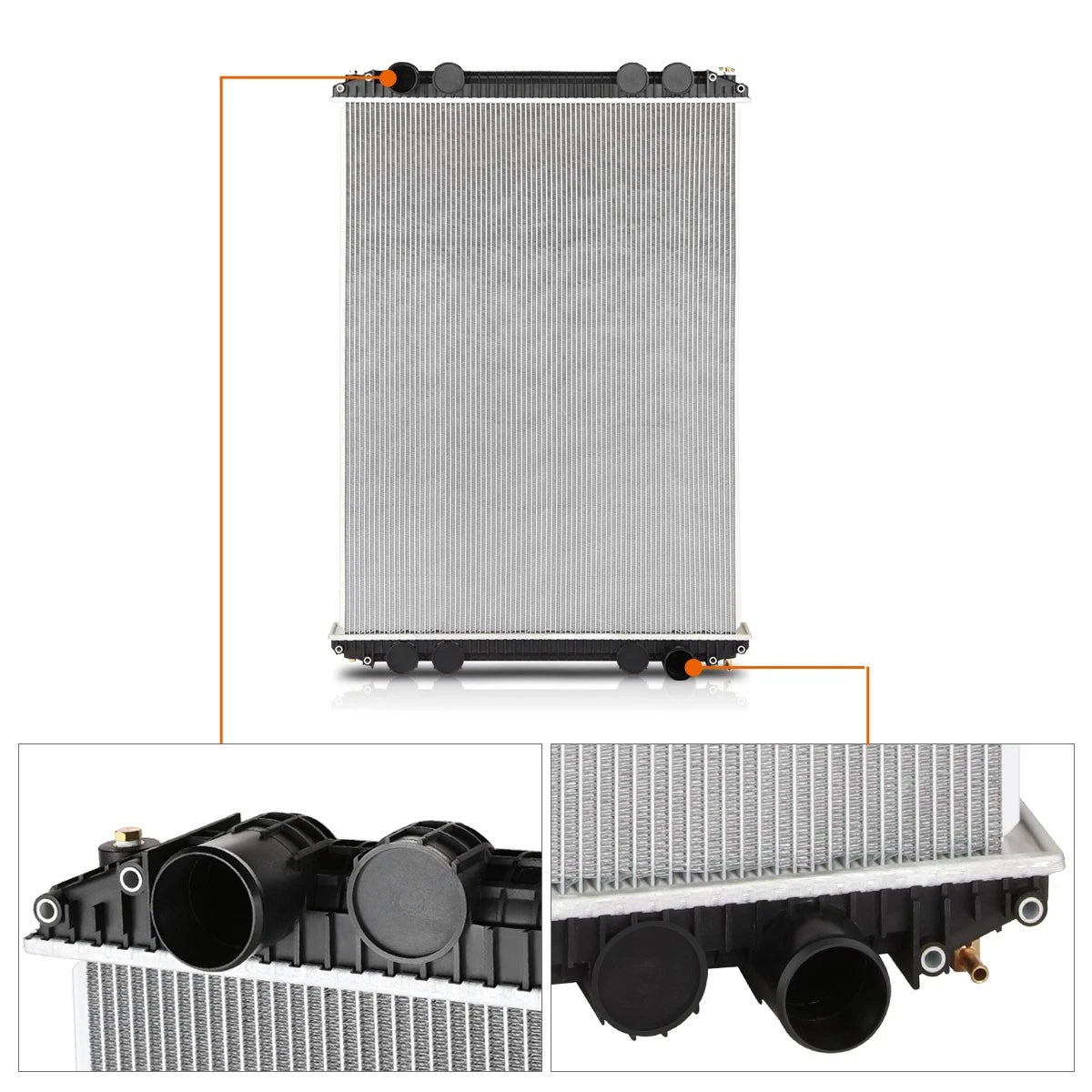 Aluminum Core 2-Row Cooling Radiator for Freightliner FL60 FL70/M2 106 112 (1996–2007)
