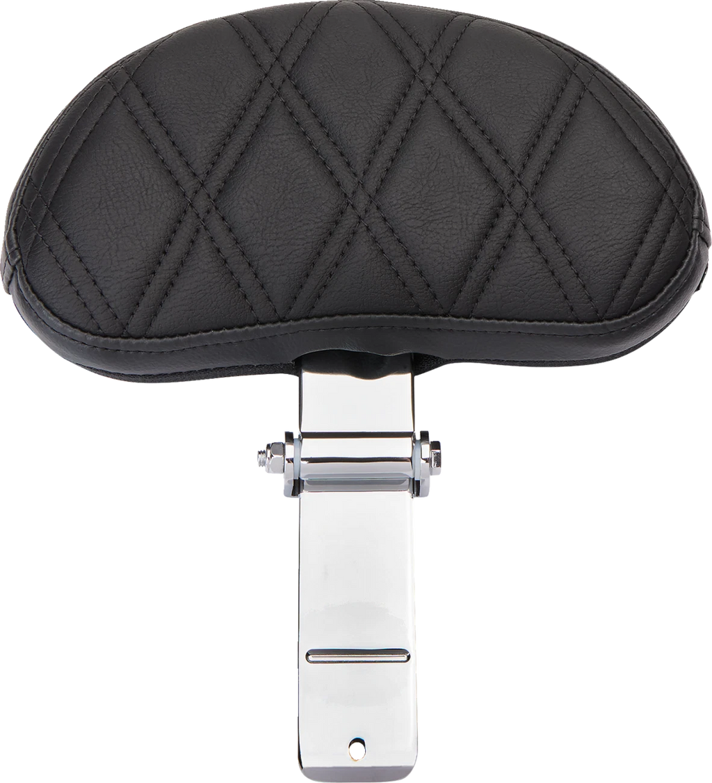 EZ Glide II Backrest for Drag Specialties Seats (Small, Vinyl, Double Diamond)