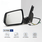 Side Mirror for Chevy Traverse (2020–2021) W/BLIS & HD Camera 14 Pins