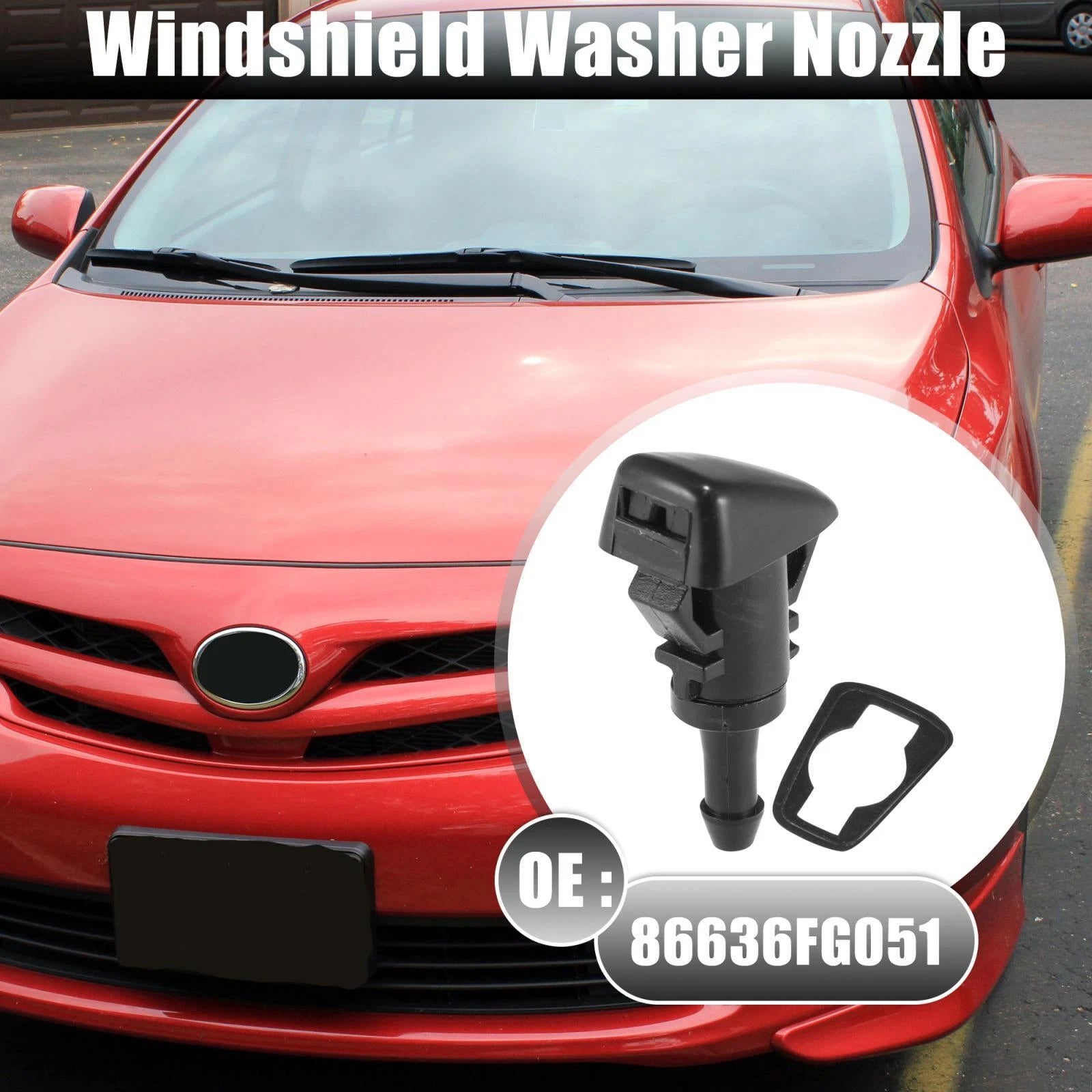 2X Windshield Washer Nozzles for Subaru Impreza (2008–2014) 86636FG051