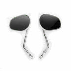 Rear View Mirrors Pair Chrome for Harley-Davidson Road Street Glide Softail XL883 1200 (B)