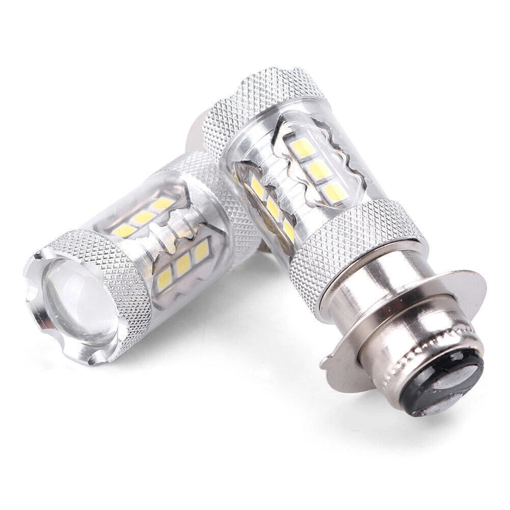 2X PX15D 16 SMD LED 80W Motorcycle Fog Lamp Headlight Bulb for Motorcycles