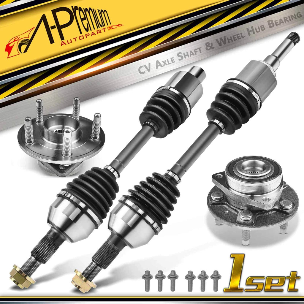 Set of 4 CV Axle Shafts with Wheel Hubs for Chevy Equinox GMC Terrain (2010–2016)