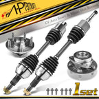 Set of 4 CV Axle Shafts with Wheel Hubs for Chevy Equinox GMC Terrain (2010–2016)