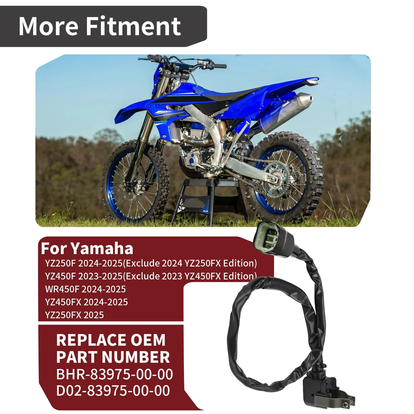 LH Map Control Kill Button Switch for Yamaha YZ450F YZ250F WR450 (2023–2025)