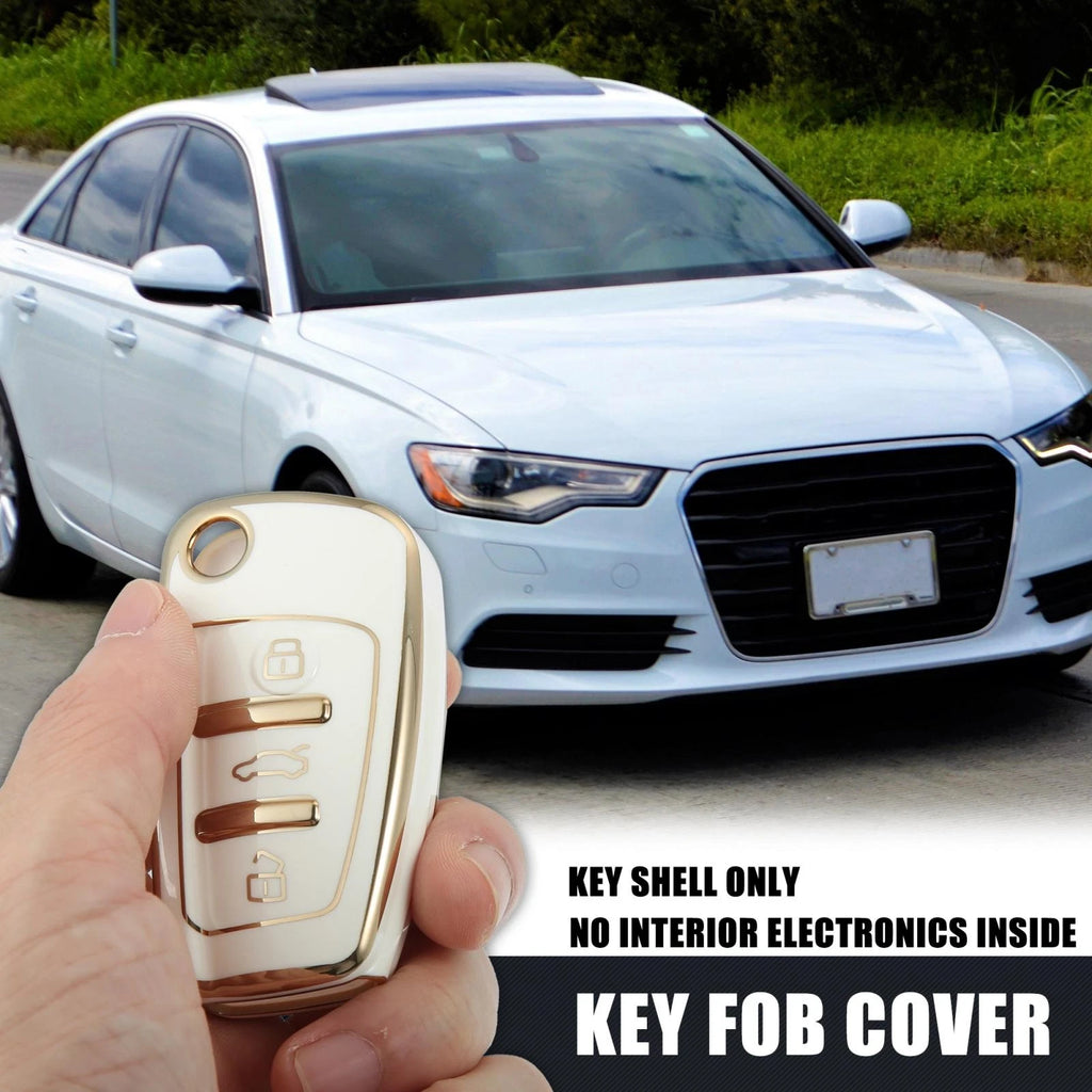 Car Key Fob Cover 3 Button TPU Case for Audi Q3 (2015–2020)