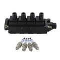 Bosch Ignition Coil & 4 Nickel Spark Plugs for BMW 318i 318is Z3 (1992–2002)