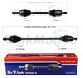 Set of 2 Front CV Axle Shafts for Kia Forte 2.4L (2011–2013)