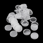 100 Pcs Clear Round Coin Holders Capsules 22mm Storage
