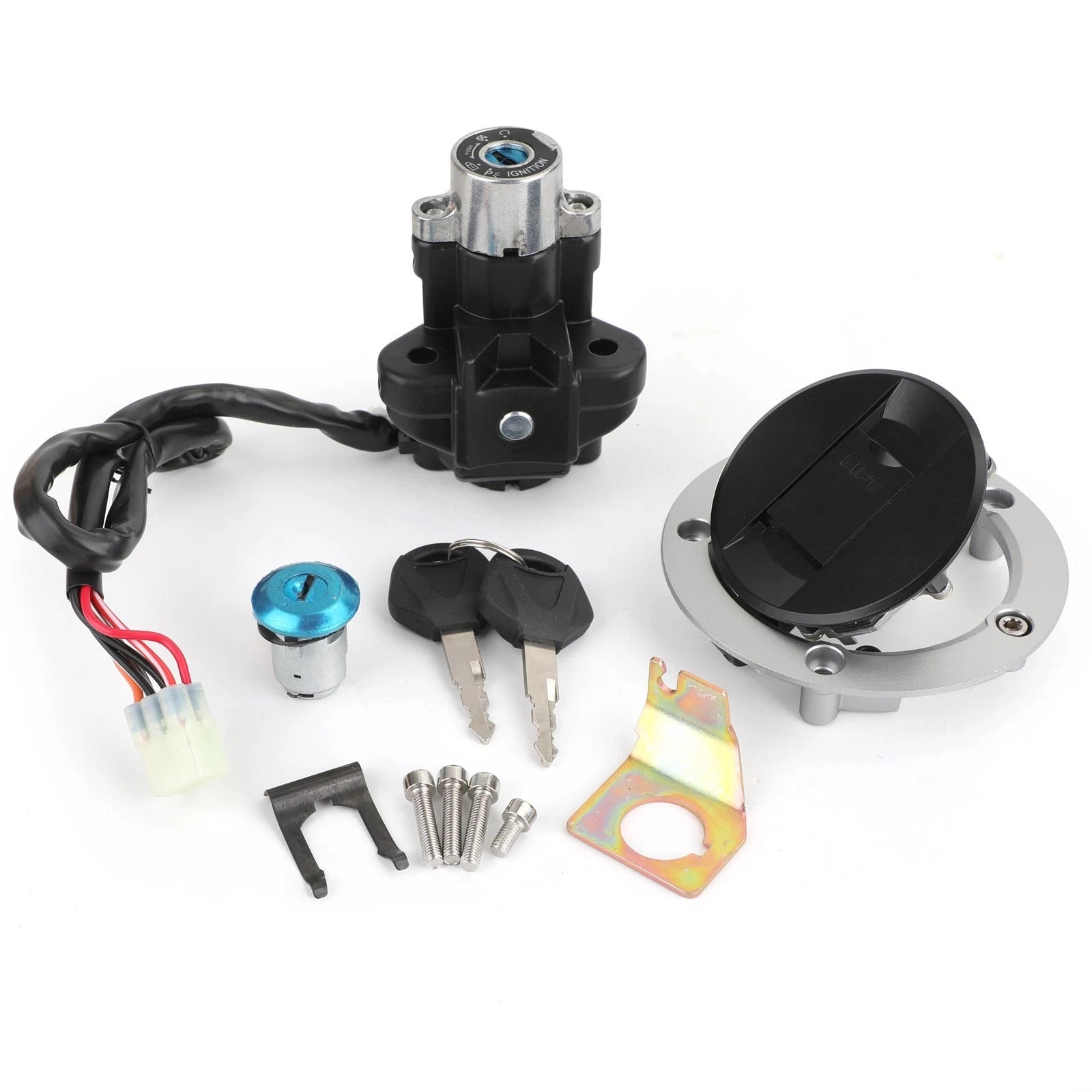 Ignition Key Switch Fuel Cap Seat Lock Set for Suzuki DL650 V-Strom 650 (2012–2015)