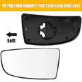 Left Side Mirror Glass w/ Backing Plate for Ford Transit T150 T250 T350 (2015–2020)