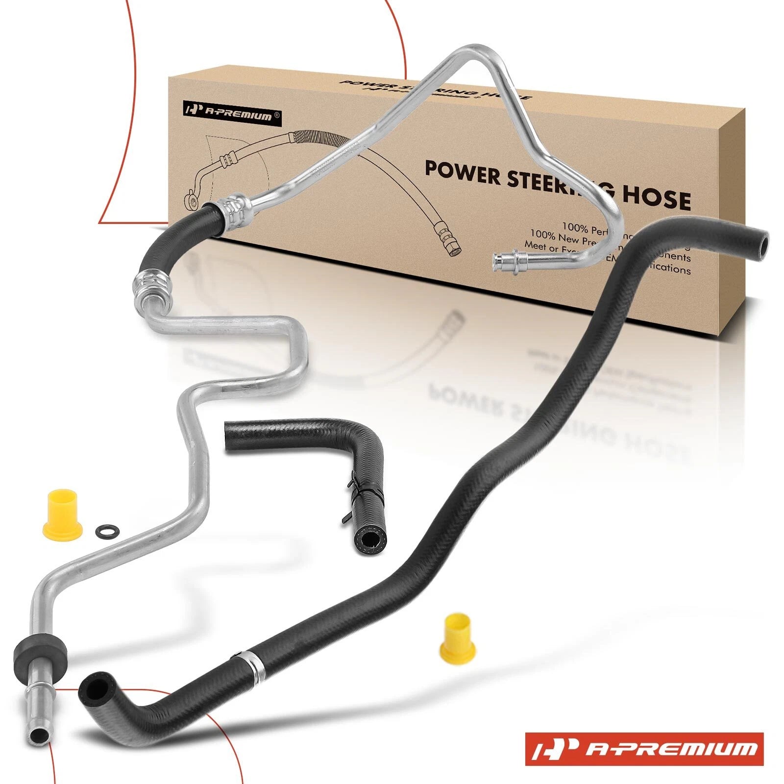 2X Power Steering Return Line Hose Assembly for Lincoln LS (2000–2006)