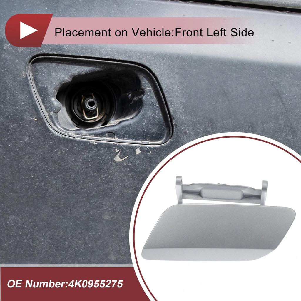 Front Left Washer Nozzle Cover Cap No. 4K0955275 for Audi A6 (2019–2024) Gray