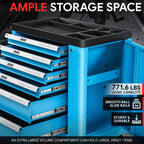 Rolling Tool Chest Cabinet with 6 Drawers for Garage Organizer (Lackable)