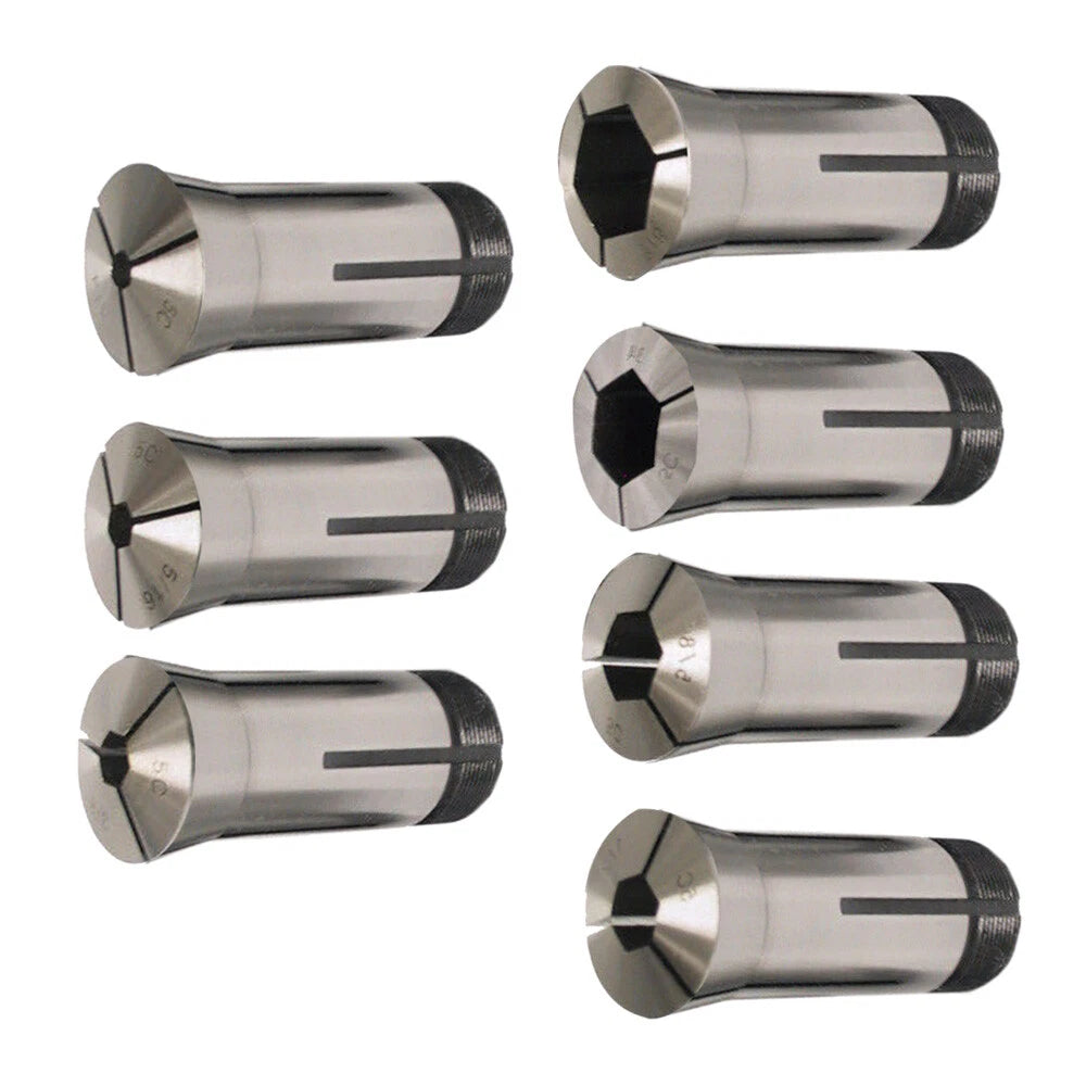 Set of 7 Collet Hex Drivers 1/4" to 7/8" for Automotive Use