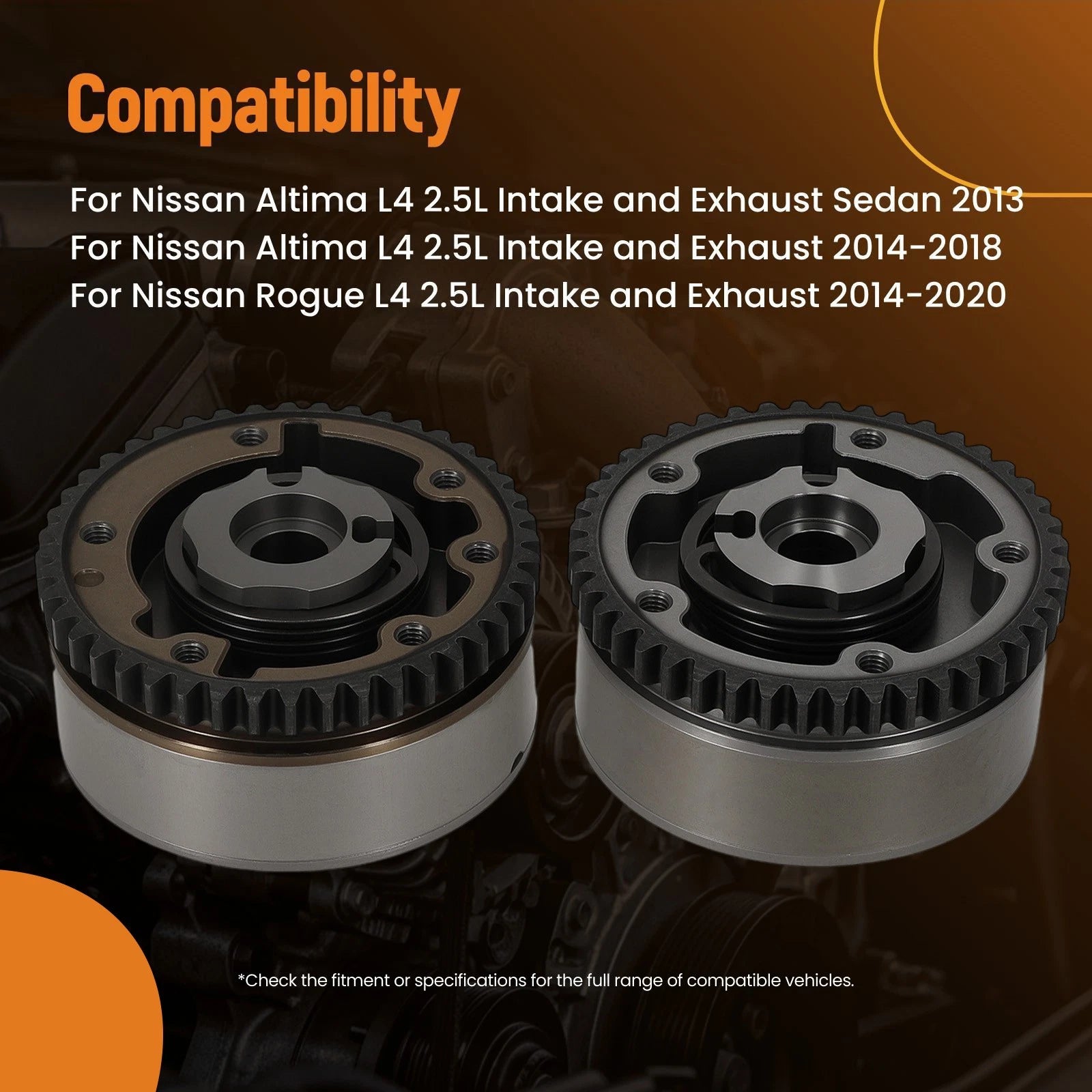 Engine Timing Camshaft Gear Kit for Nissan Altima Rogue L4 2.5L (2013–2020) VVT659