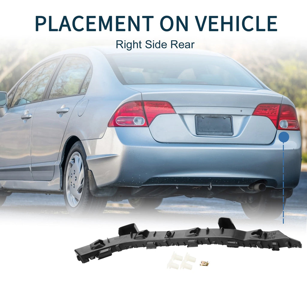 1pc Left Rear Bumper Retainer Bracket No. 86614A7000 for Kia Forte Sedan (2014–2018)