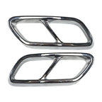 Chrome Rear Exhaust Muffler Tail Pipe Cover Trim for Mercedes C-Class (2022-2023)