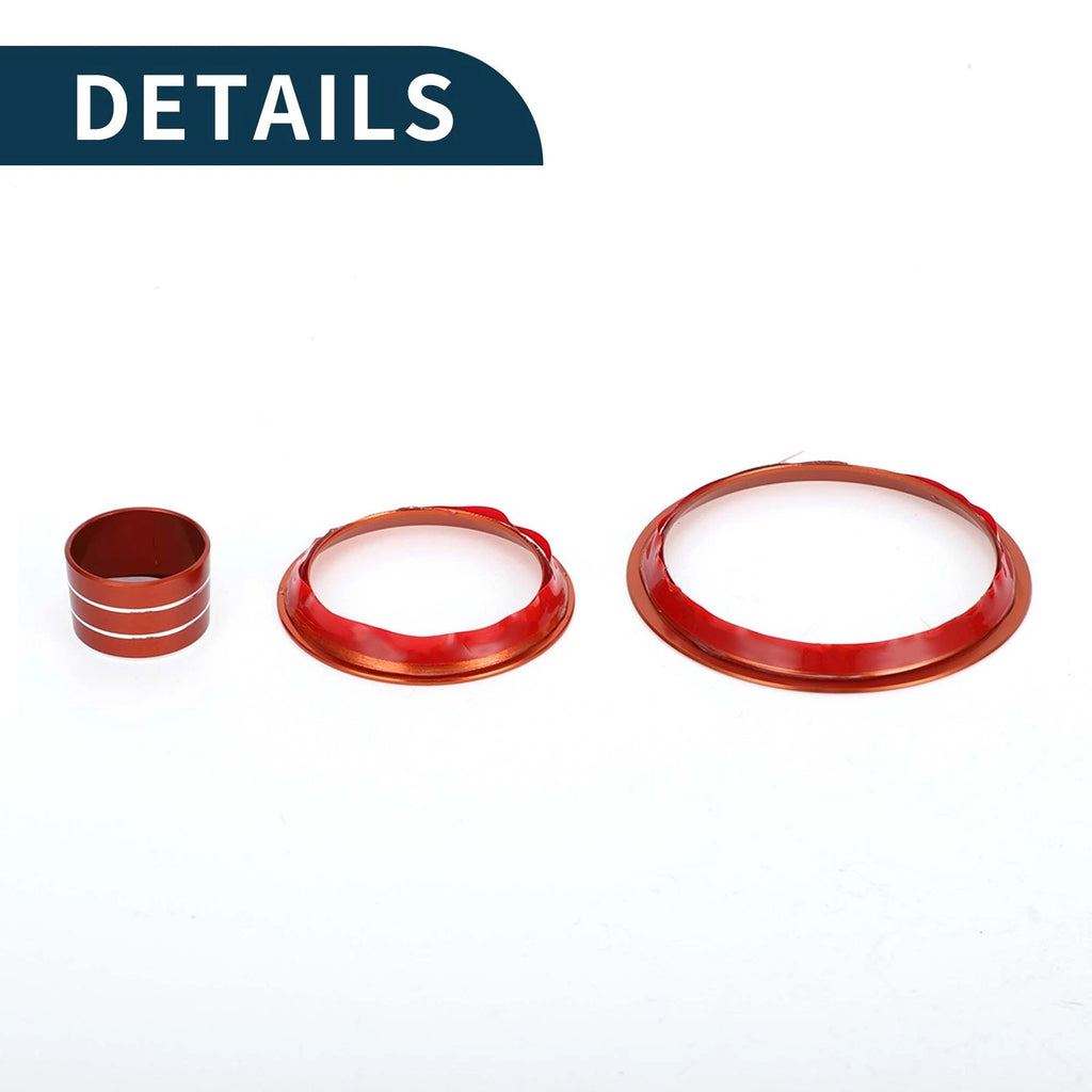 Set of 4 AC Climate Heater Mirror Knob Covers for Subaru Forester (2019–2024) Orange