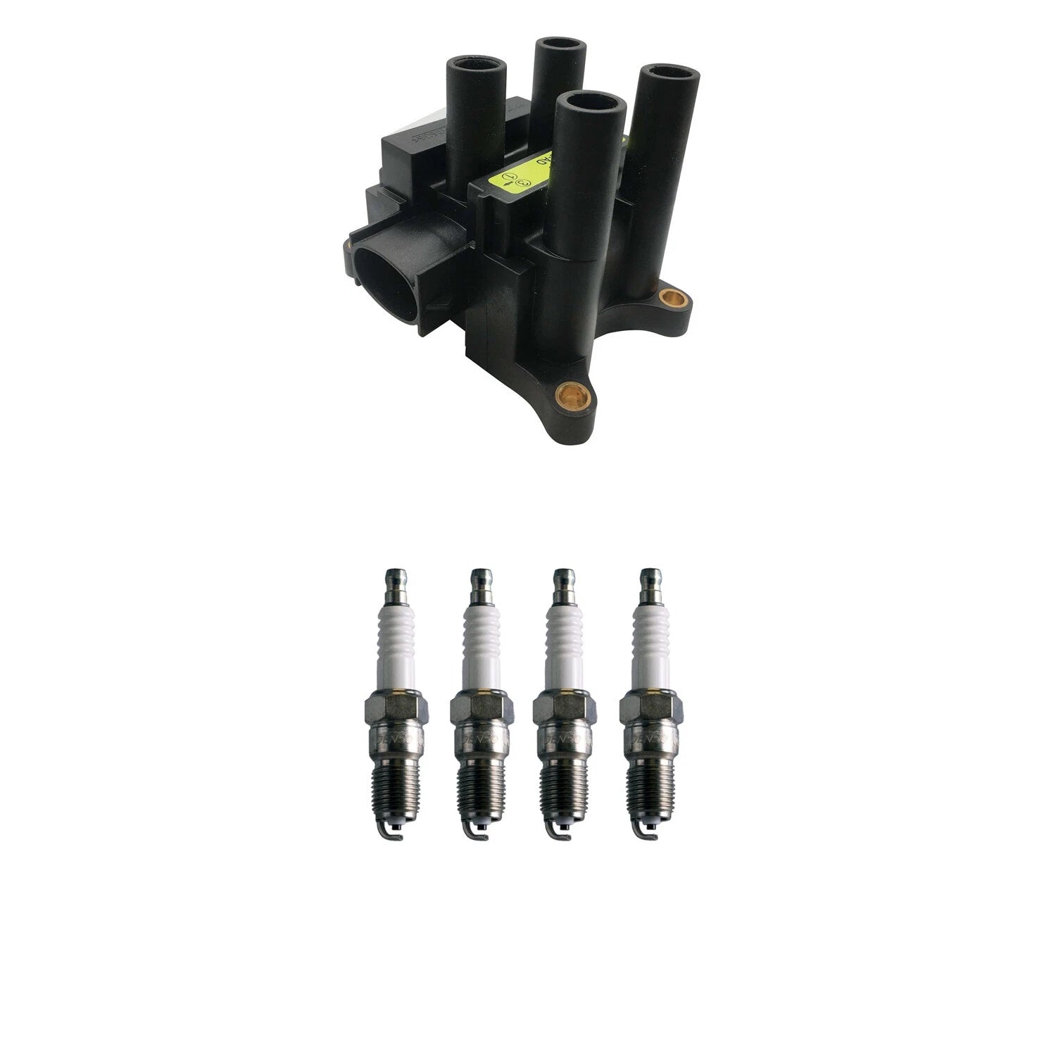 Set of 4 Hitachi Ignition Coils & Denso Nickel Spark Plugs for Ranger
