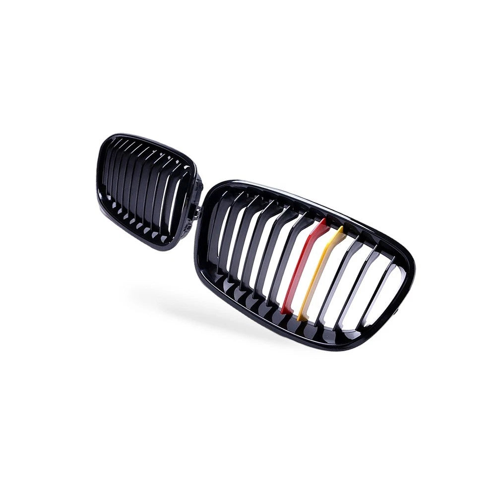 Front Bumper Grille for BMW 1 Series F20 F21 (2011–2014) Gloss Black Red