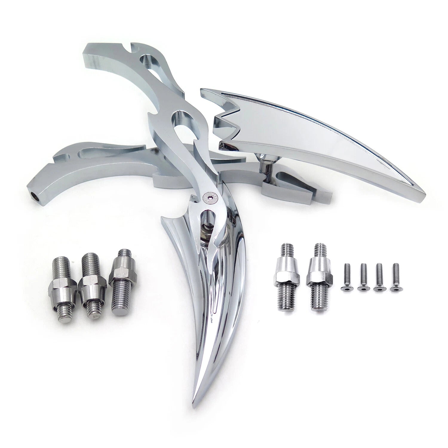 Alloy Arrow Custom Mirror for Honda Kawasaki Suzuki Cruiser (All Years)