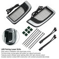 Tracer LED Lower Fairing Grills Lights for Electra FLH/T Road Glide (N/A)