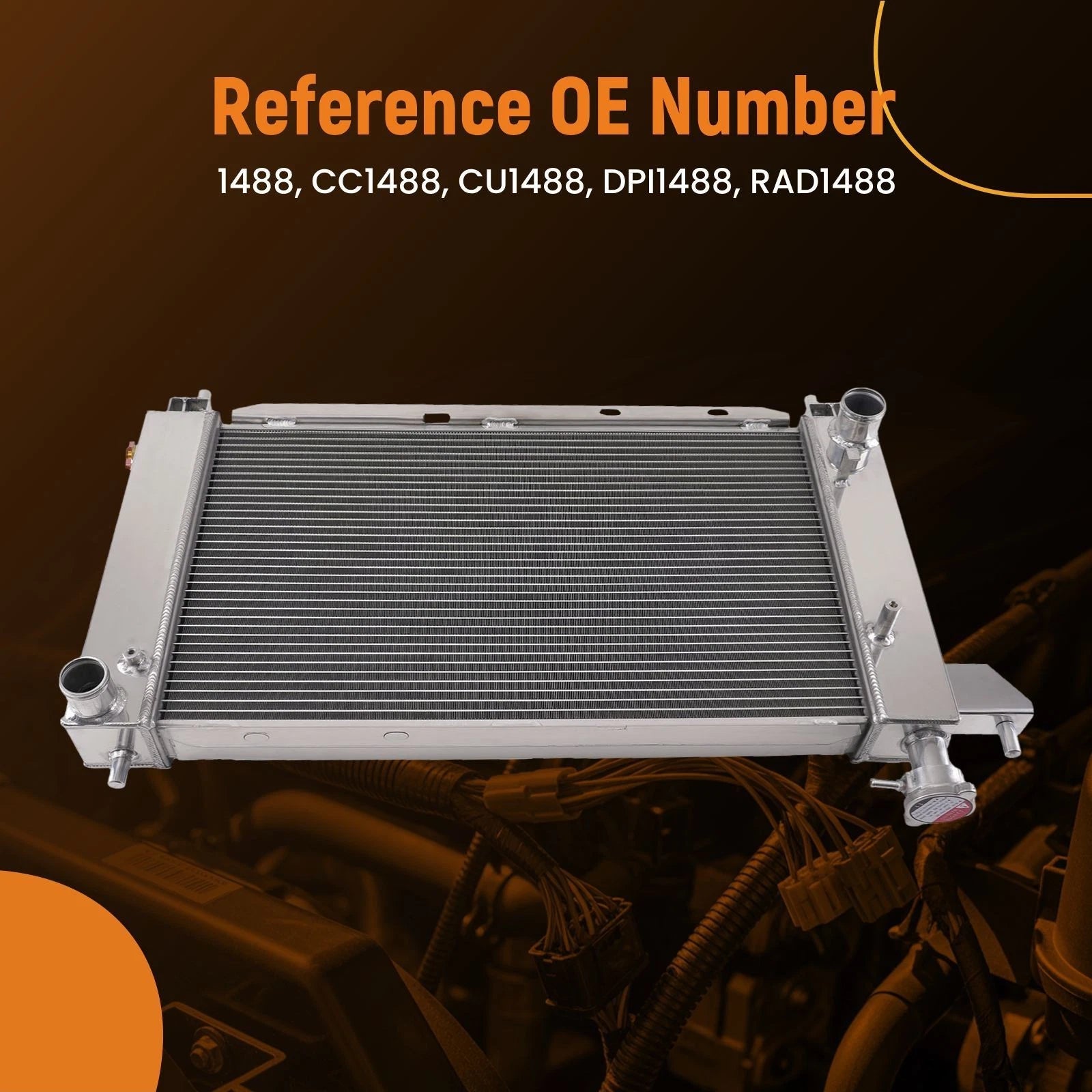 3 Row Aluminum Radiator for Ford Mustang 3.8L 5.0L (1994–1996) 1R3Z8005CA