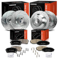Set of 4 Drilled Brake Rotors & Ceramic Pads for Kia Sedona (2015–2019)