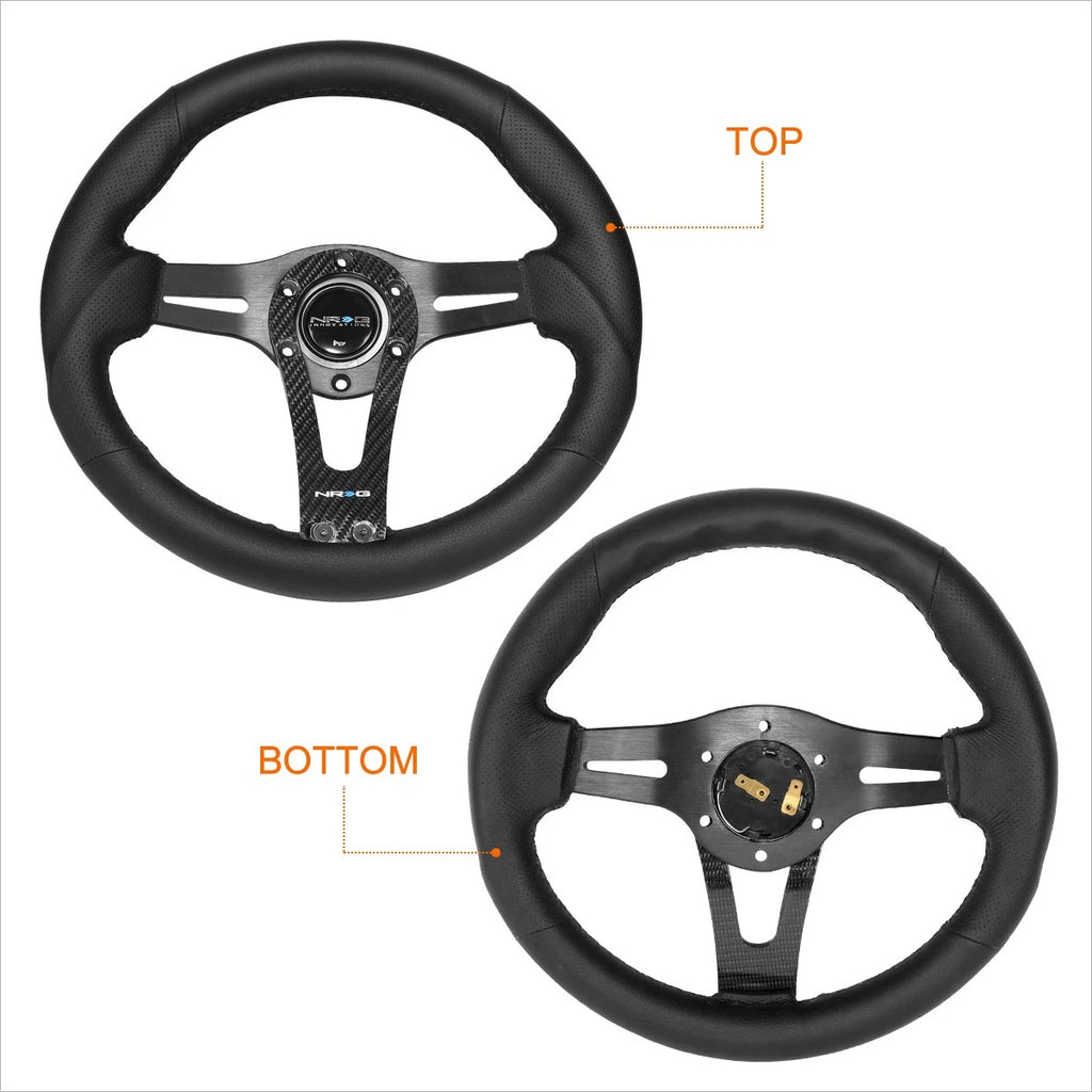 NRG RST-002RCF 320mm Aluminum Racing Steering Wheel for Universal
