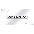 Chrome Name on Chrome License Plate - Officially Licensed for Chevrolet Blazer