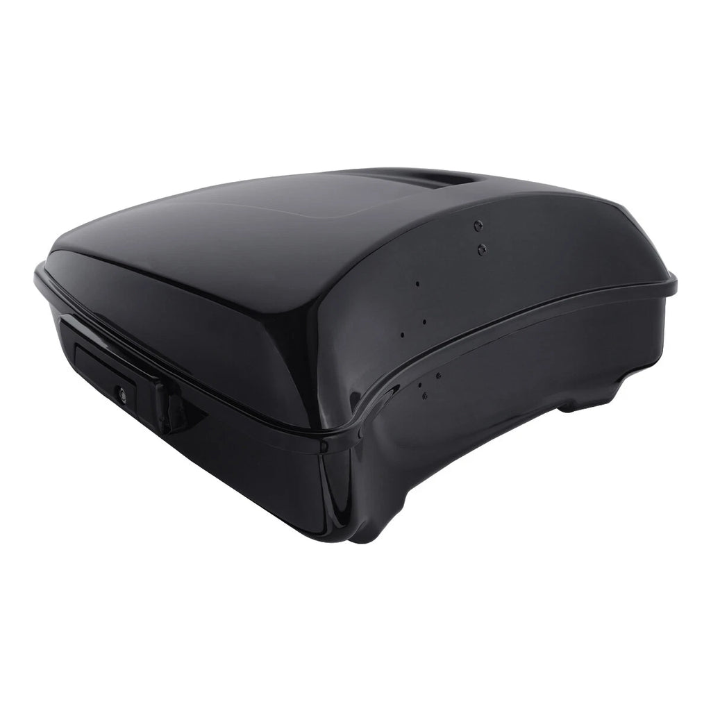 Black Chopped Trunk Backrest Pad for Harley Touring Road Street Glide (2014–2026)