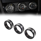 Set of 4 AC Climate Control Knob Ring Covers for Subaru Forester XV Crosstrek WRX (2013–2021)