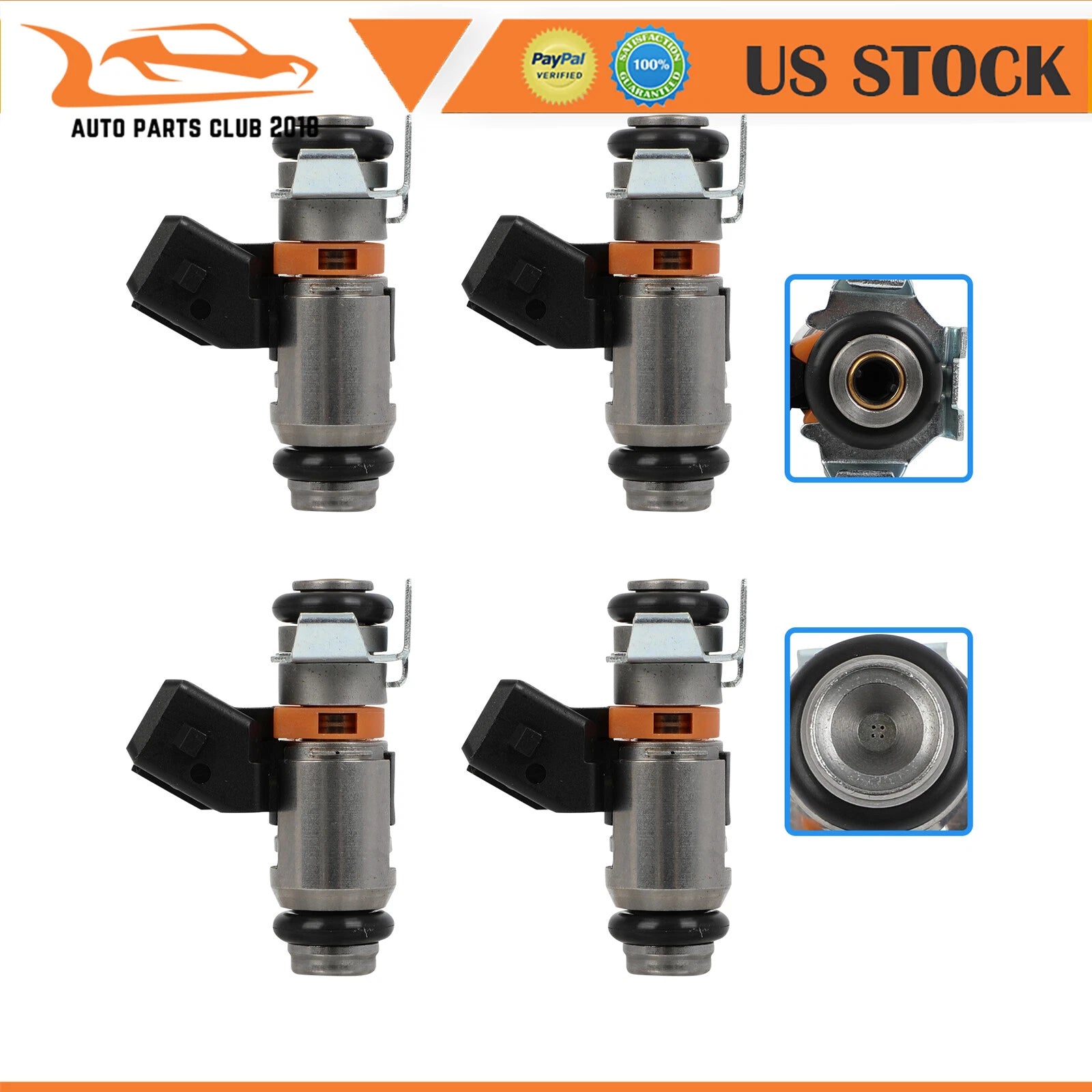 Set of 4 Fuel Injectors for Ford Fiesta (2003–2010) L4 1.6L